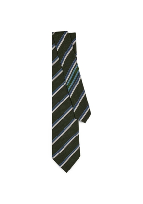 Ferragamo Regimental jacquard silk tie - Green