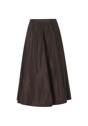 ASPESI elasticated-waistband flared midi skirt - Brown