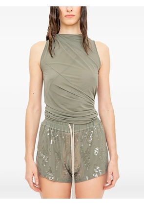 Rick Owens Lilies Luna draped sleeveless top - Green