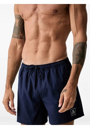 Marc O'Polo logo-patch swim shorts - Blue