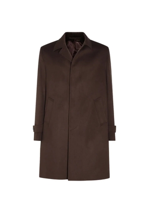 Lardini button-cuff single-breasted coat - Brown