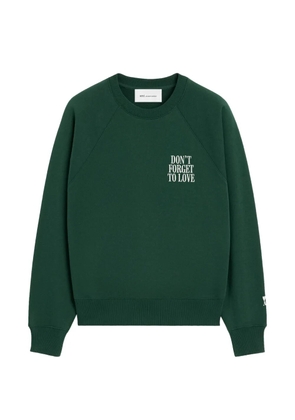 AMI Paris cotton Don't forget to love sweatshirt - Green