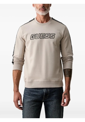 GUESS USA logo-print tape-detail sweatshirt - Neutrals