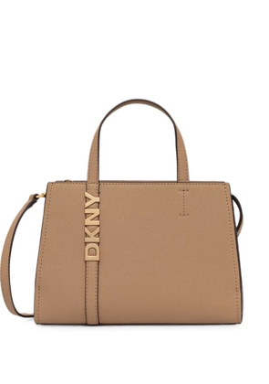 DKNY Avril logo-plaque mini tote bag - Brown