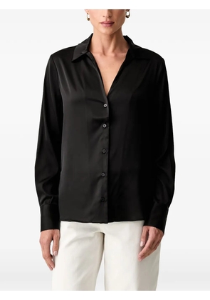 GUESS USA satin-finish long-sleeve shirt - Black