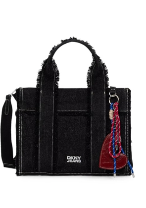 DKNY frayed-edge denim tote bag - Black
