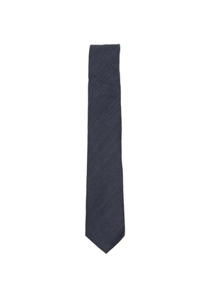 Canali micro-patterned wool tie - Blue