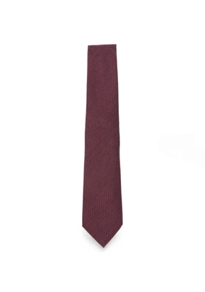 Canali micro-pattern silk-blend tie - Red