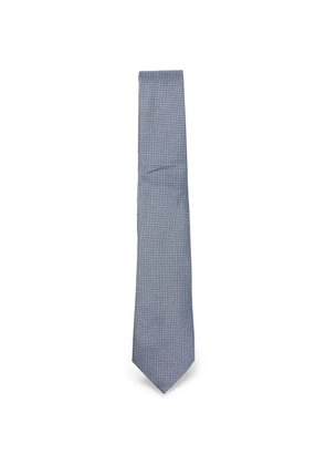 Canali micro-pattern silk tie - Blue