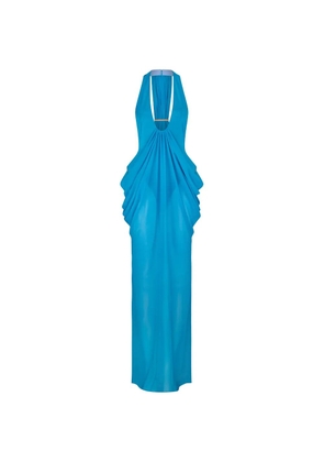 Atoir halterneck draped dress - Blue