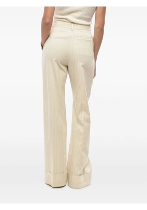 THE ANDAMANE Nathalie pinstripe-pattern pleated-detailing tailored trousers - Neutrals