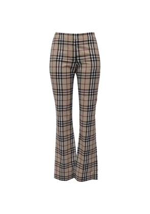 Burberry Pre-Owned Check flared trousers - Neutrals