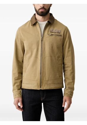 GUESS USA logo-embroidered jacket - Neutrals