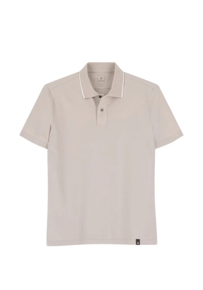 Boggi Milano polo in stretch cotton blend piqué Cool Jade-Fresh - Neutrals