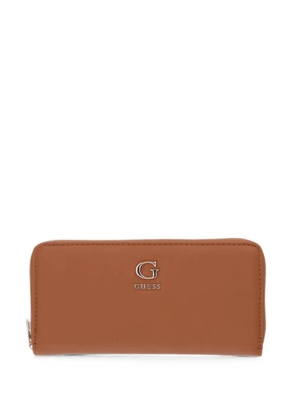 GUESS USA Coleen logo-plaque zip-around wallet - Brown