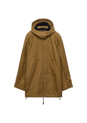 Prada hooded raglan-sleeve jacket - Brown