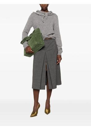 Prada crystal-embellished cashmere sweater - Grey