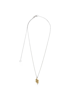 Jil Sander leaf-pendant necklace - Silver