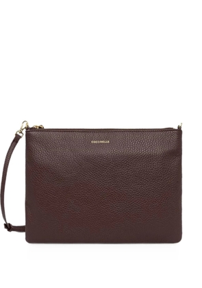 Coccinelle zip-fastening leather shoulder bag - Brown