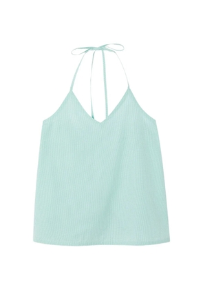 American Vintage Vigy gingham tie-back top - Green