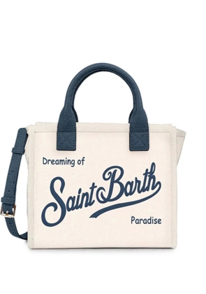 MC2 Saint Barth Vanity logo-print leather medium tote bag - Neutrals