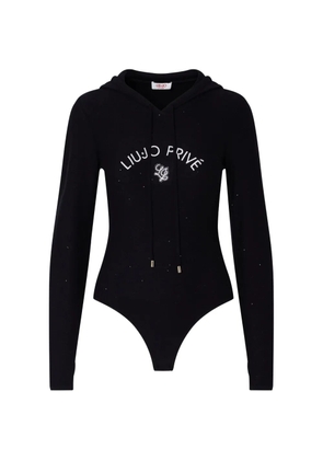 LIU JO knit bodysuit with hood - Black