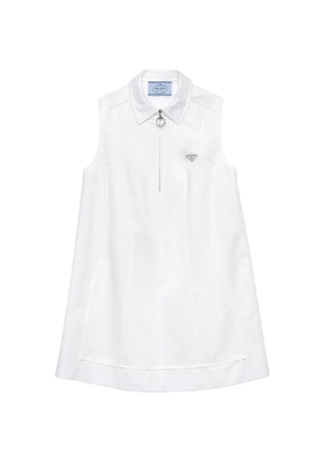Prada chino zipper mini-dress - White