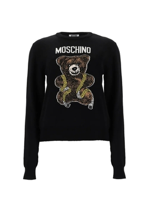 Moschino Teddy Bear intarsia-knit jumper - Black