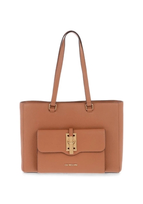 Moschino Love logo-embossed shoulder bag - Brown