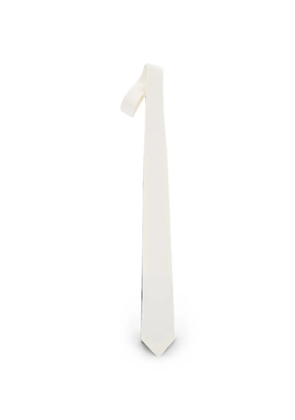 Corneliani silk jacquard tie - White