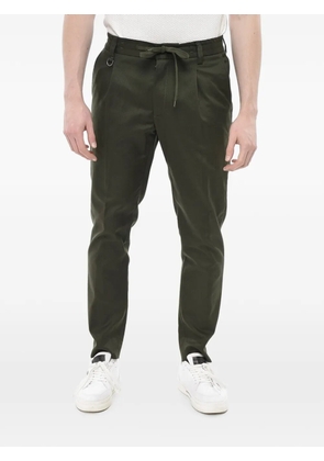 Paolo Pecora Brera drawstring-fastening pleated-detailing trousers - Green