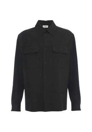 Paolo Pecora button-flap pocket shirt - Black