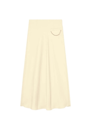 Armani Exchange crepe satin A-line maxi skirt - Neutrals