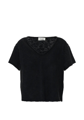 American Vintage V-neck raw-edge T-shirt - Black