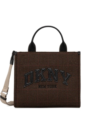 DKNY logo-lettering top-handle tote bag - Brown