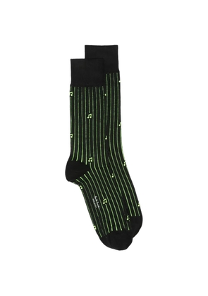 Paul Smith music-note pinstripe socks - Black