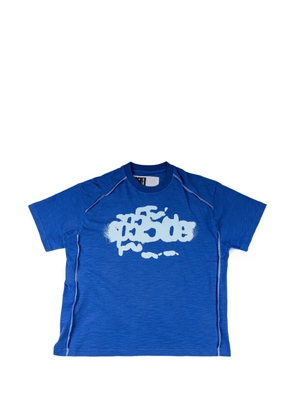 SP5DER contrast-stitch slub T-shirt - Blue
