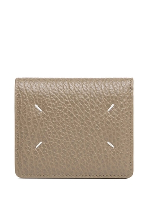 Maison Margiela Four Stitches grained leather wallet - Brown