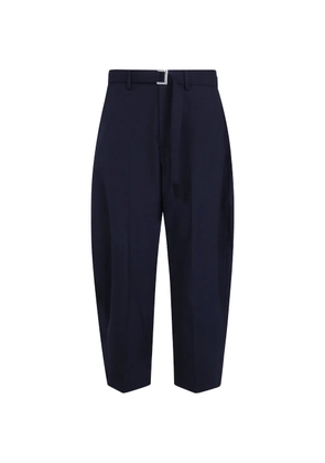 sacai belted tailored trousers - Blue