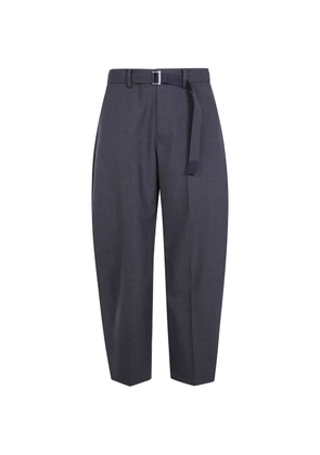 sacai belted tailored trousers - Brown