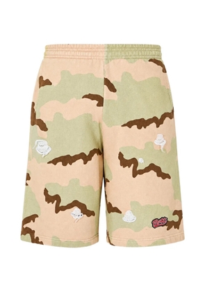 BOTT camouflage-print embroidered-patch shorts - Neutrals