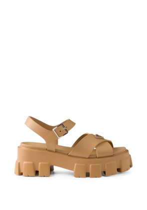 Prada Monolith rubber sandals - Neutrals