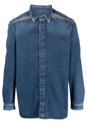Diesel embroidered-logo denim shirt - Blue
