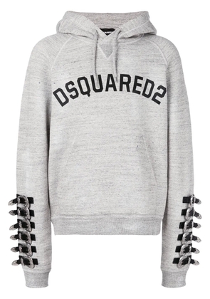 DSQUARED2 logo print hoodie - Grey