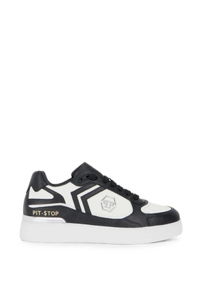 Philipp Plein low-top Pit-$top deer leather - Black