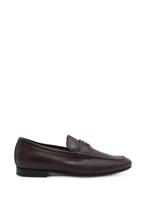Valentino Garavani VLogo Signature leather loafers - Brown