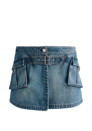 alice + olivia Brandy cargo mini skirt - Blue