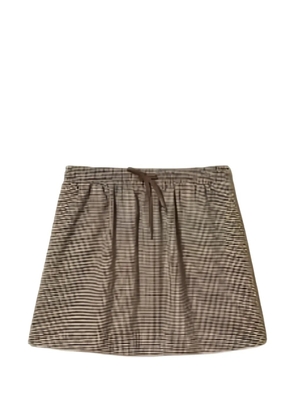 TWINSET check drawstring mini skirt - Brown