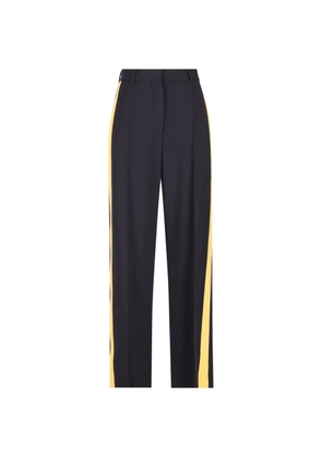 LOEWE side-stripe pressed-crease trousers - Blue