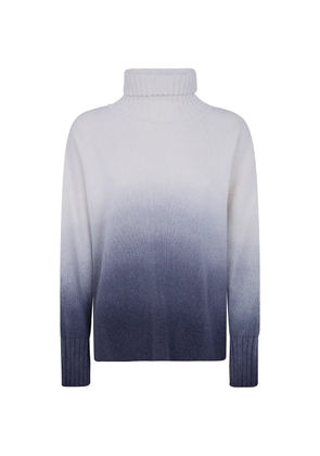 Liviana Conti tie-dye roll-neck sweater - White